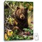 Glow Decor 24" x 18" Green and Black Bear Woods Backlit LED Wall Art with Remote Control